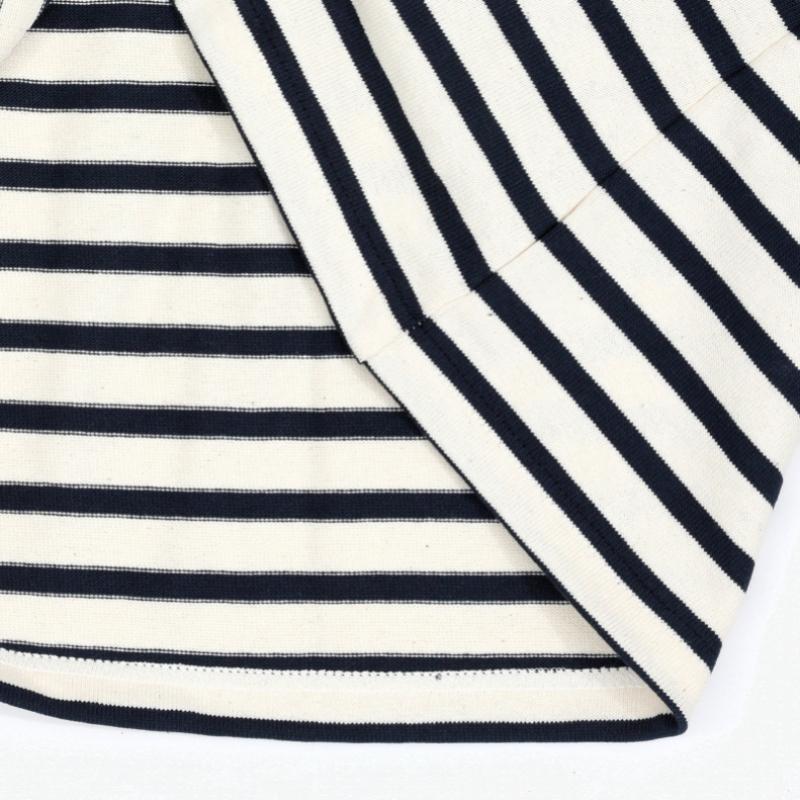 Saint JameS Women S Cardigan V Neck Mercardi Stripe 3430 Ecru Marine Tulipe