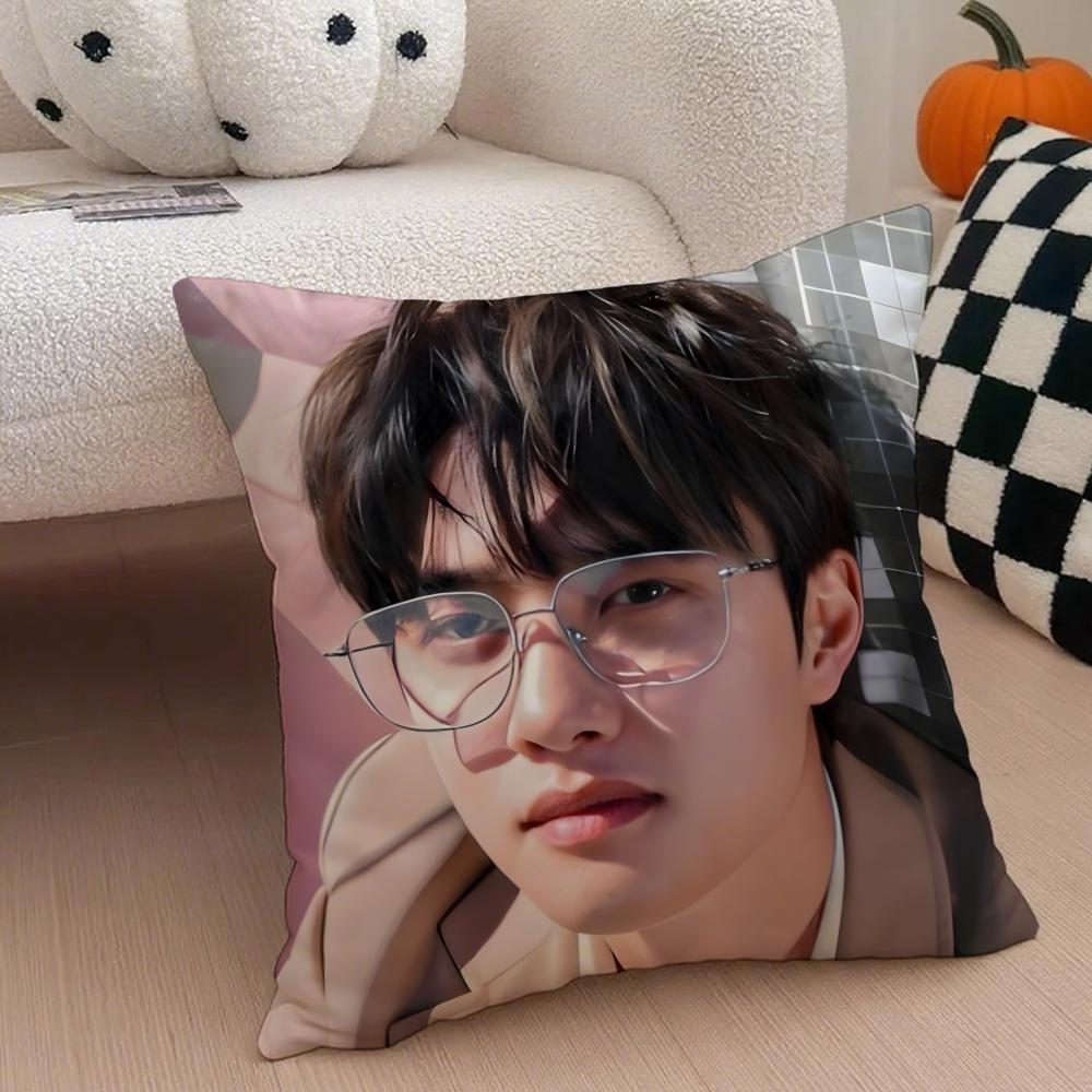 South Korea EXOK Idol DDoh Kyungsoo DO Cushion Cover Throw Pillow Cover Hidden Button Durable Polyester Chair Cushion