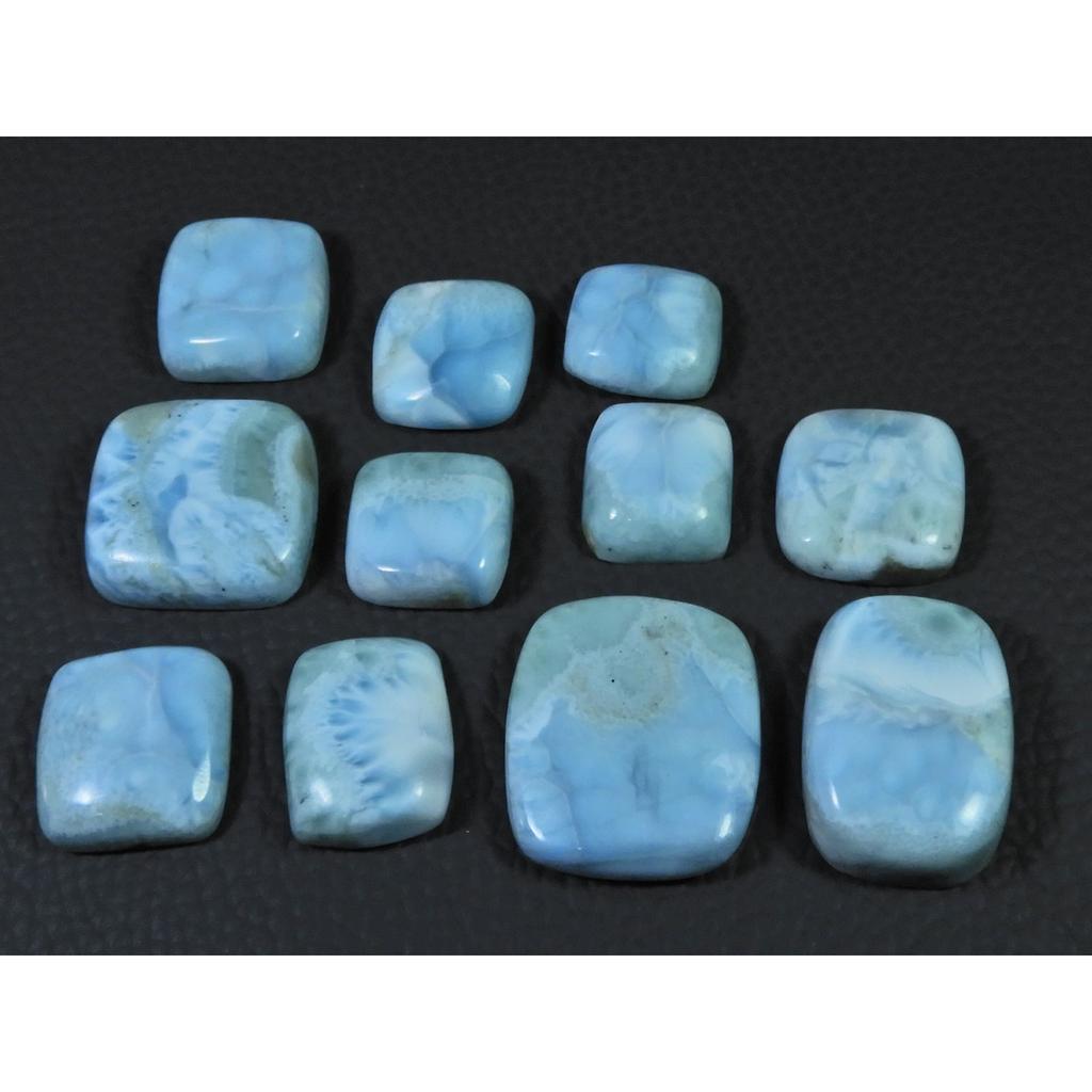 214Cts. Natural Larimar Pectolite Octagon Cabochon Loose Gemstone 11 Pcs Lot C-842