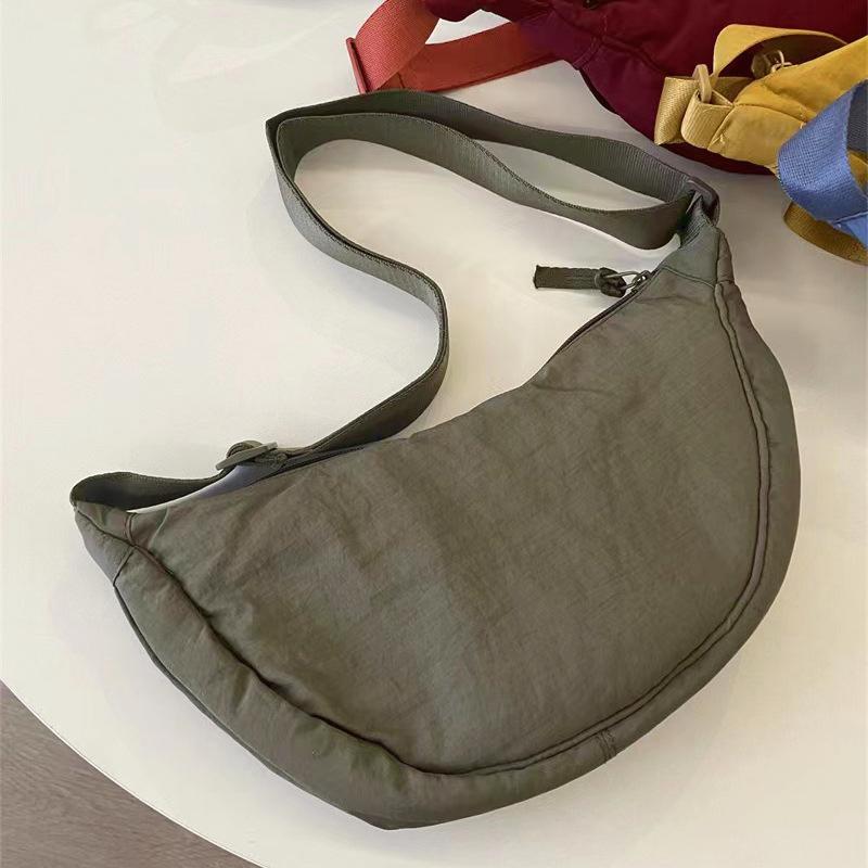 Solid Color Nyl Women's Travel Crossbody Bag Simple Female Hobos Shoulder Bags Casual Outdoor Phe Pouch Handbags Girls Purse