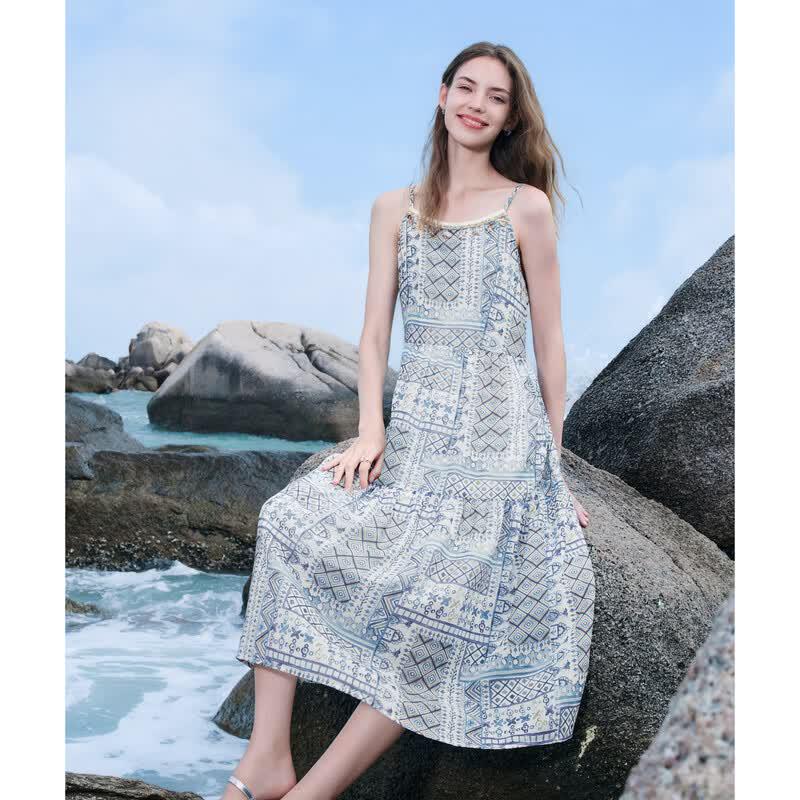 Women's Bohemian Print Cami Maxi Dress
