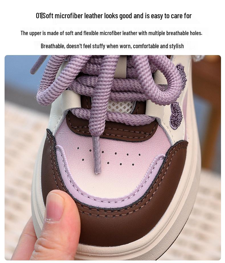 2026 Spring/Autumn Girls' Stylish Low-Top Skate Shoes – Cute, Soft Sole Casual Footwear for Little Girls