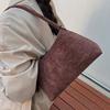 Summer simple solid color musk skin velvet niche underarm bag women's high value foreign style casual handbag commuter shoulder bag