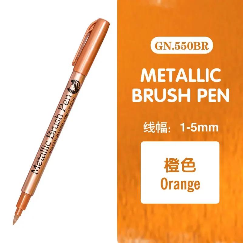 Double Tip Metallic Gold Silver Marker Pen Permanent Art Marker Crafts DIY Painting Pens Card Making Stationery Art Supplies