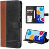 Case for Xiaomi Redmi Note 11 Flip Case Flap Synthetic Leather Brown-Black Two-Tone