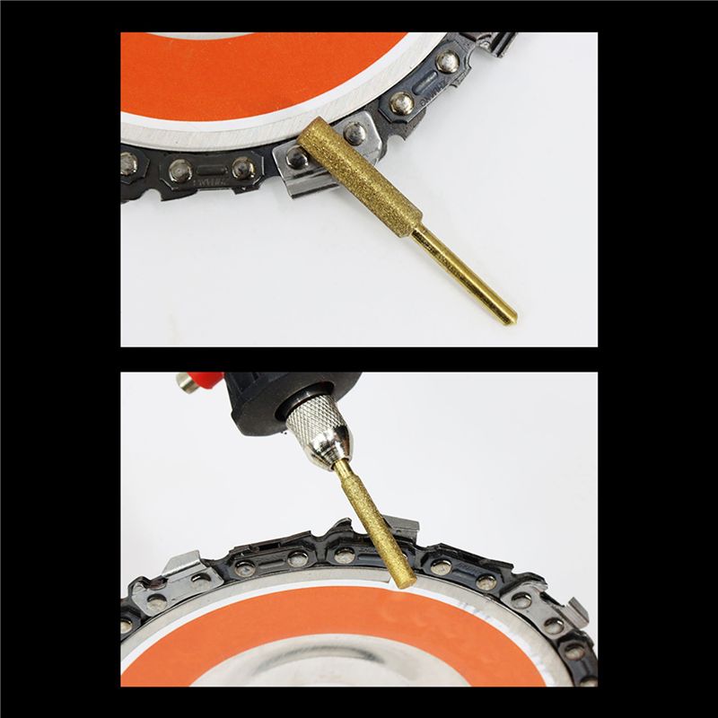 ABJI-12PCS Chainsaw Sharpener Is Suitable For Grinding Jade, Glass And Cemented Carbide With Chain Saw, 4.0Mm