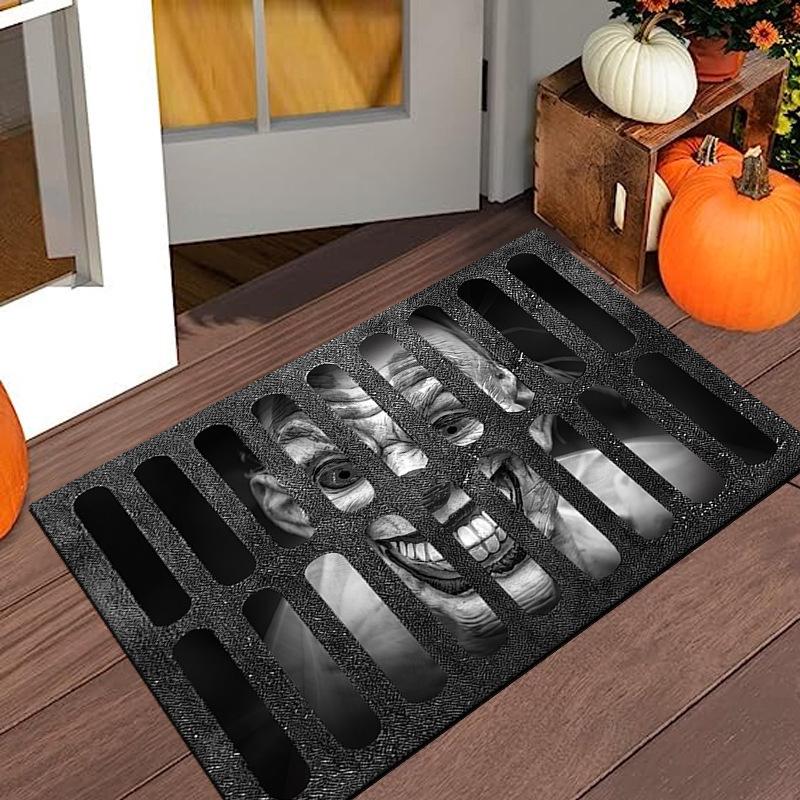 Decorative Clown-Themed Dirt-Resistant Door Mat for Entryway or Living Room