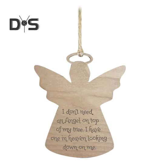 

1/3/5 шт. Пасхальный ангел подвесное украшение зеркало заднего вида автомобиля рождественская елка деревянный ангел подвесное украшение мемориальный кулон в память о потере любимого человека 1pc