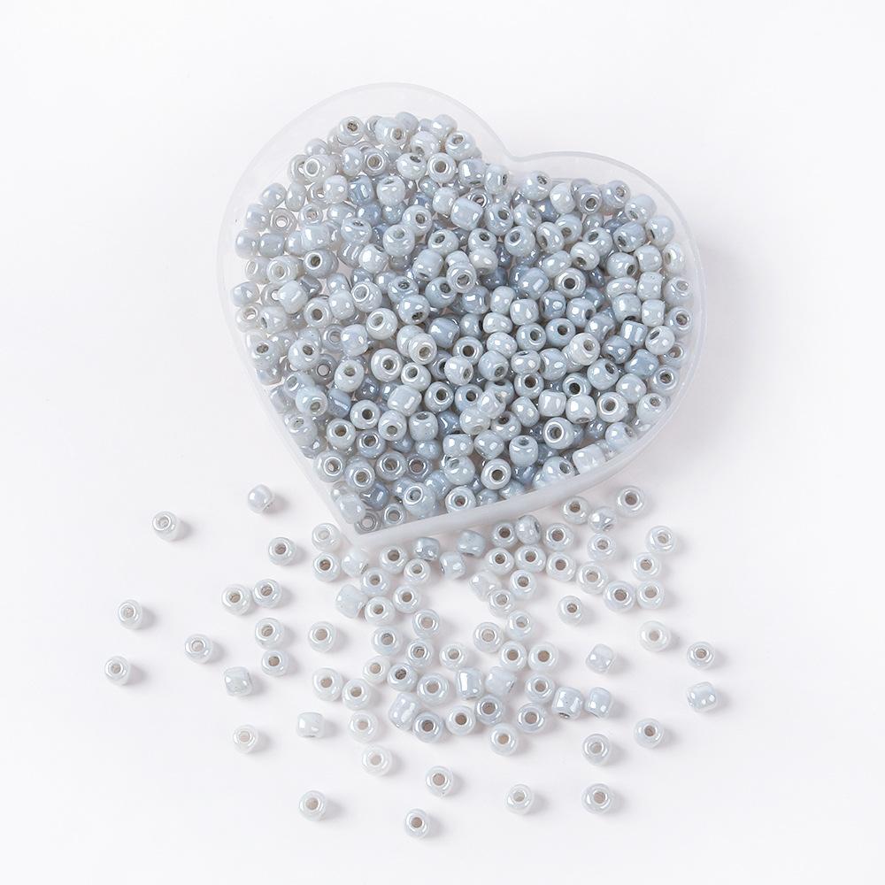 2/3/4 Mm Cream Ab Glass Rice Beads Round Beads Loose Beads Diy Bracelet Necklace Beaded Material Jewelry Accessories