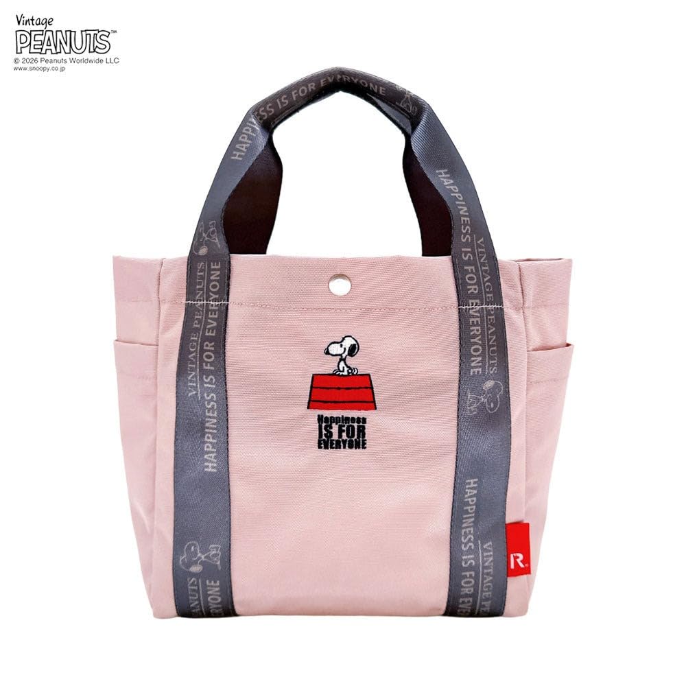 Peanuts Small Tote Bag 8504 [Rootote] IP.Deli.Peanuts-1D (02. Pink)