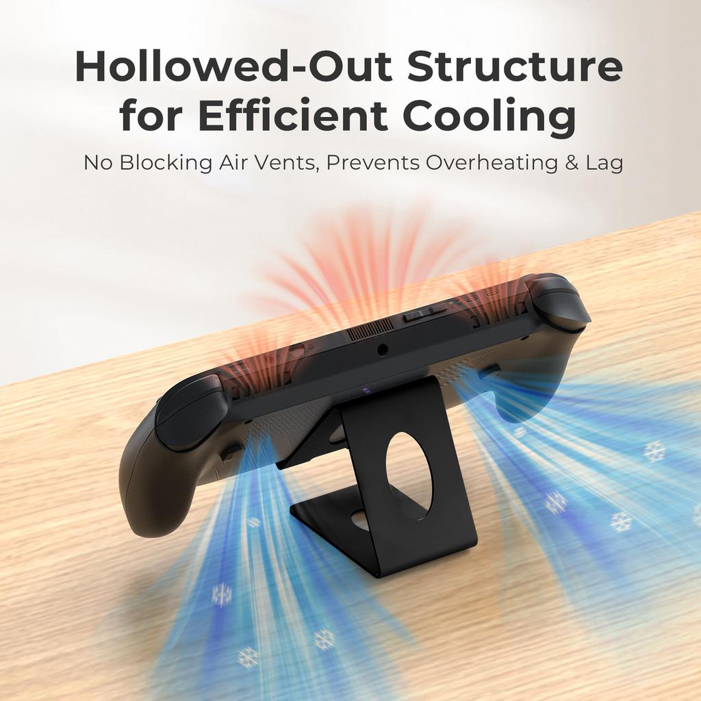 Portable Metal Console Holder Versatile Handheld Console Stand Iron Base for ROG Xbox Ally/Switch 2/Steam Deck/Legion Go