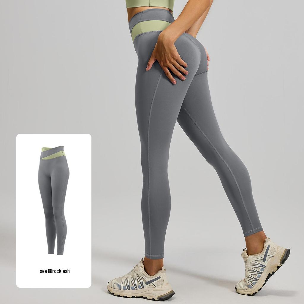 High-Waisted Color-Block Yoga Set: Tummy Control, Shockproof Sportswear for Women