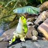 Leaves Enjoying The Coolness Simulated Frog Ornaments Fish Tank Micro-landscape Home Ornaments Balcony Courtyard Crafts
