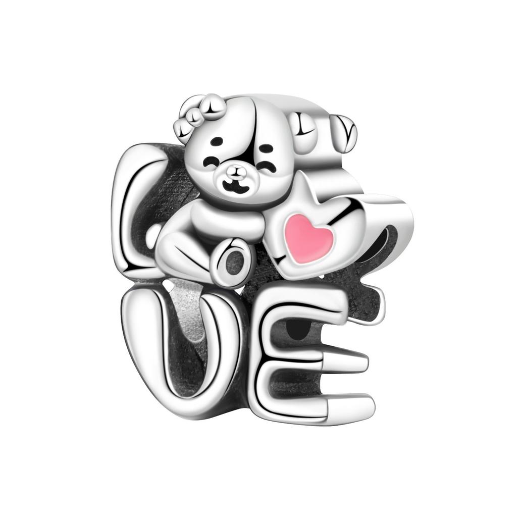 2026 Jewelry Bracelet Accessories Love Mother and Daughter Music Note Fireworks Mermaid Charm Pendant Beads 925 Silver