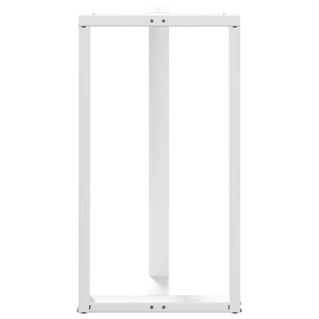Vidaxl Nogi Do Stołu Barowego, 2 Szt., Białe, 60X35X(110-111) Cm, Stal