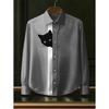 Men Clothes Fashion Long Sleeve 3D Digital Print Shirt