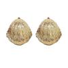 1 Pair Chunky Earrings for Women, Gold/Silver Large Statement Earrings, Minimalist Textured Jewelry Gifts