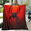 Halloween Spider Web Blanket - Creepy Cozy Throw for Sofa/Bed, Soft Flannel Gift for Horror Fans & Spooky Decor