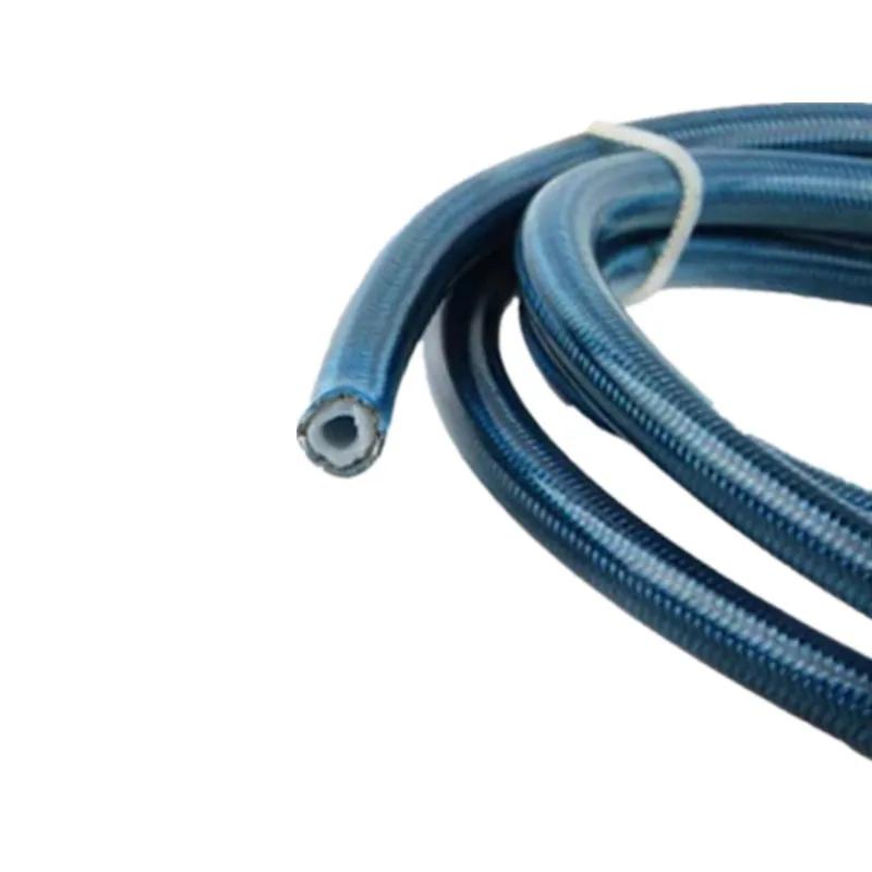 2M AN3 Motorcycle Braided Stainless Steel Nylon Brake Line Hose Fluid Hydraulic Hose Ptfe Brake Line Gas Oil Fuel Tube Pipe