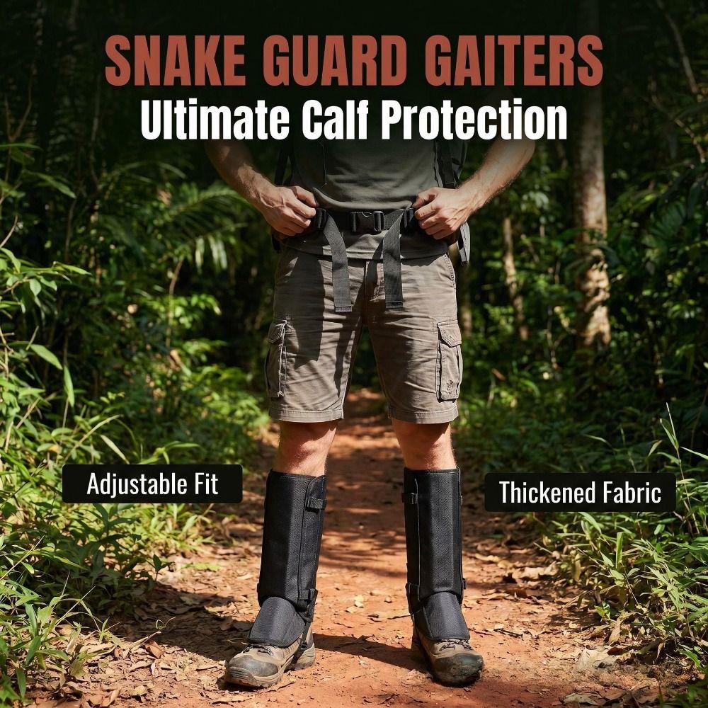 1 Pair Adjustable Strap Leg Guards Anti Scratch Snake Protection Gaiters Snake Gaiters for Farmers