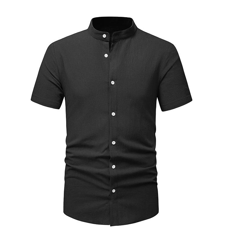 New Summer Men's Fashion Short Sleeve Shirt Breathable Sweat-absorbing Comfortable Men's Short Sleeve Top