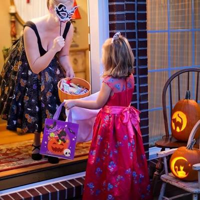 1-60 Stück Halloween Süßigkeiten Geschenktüten Halloween Süßes oder Saures Taschen Halloween Tragetasche mit Griff Halloween Party Kinder Geschenktaschen