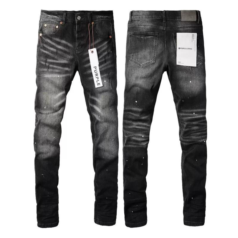 Mens Straight Fit Distressed Patchwork Denim Jeans Vintage Streetwear Style High Waist Ripped Cotton
