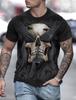 2023 New Men's Gender-Neutral T-Shirt 3D Printed Lion Round Neck Casual Short Sleeve Top Street Wea Men'st-Shirtoversizedt-Shirt