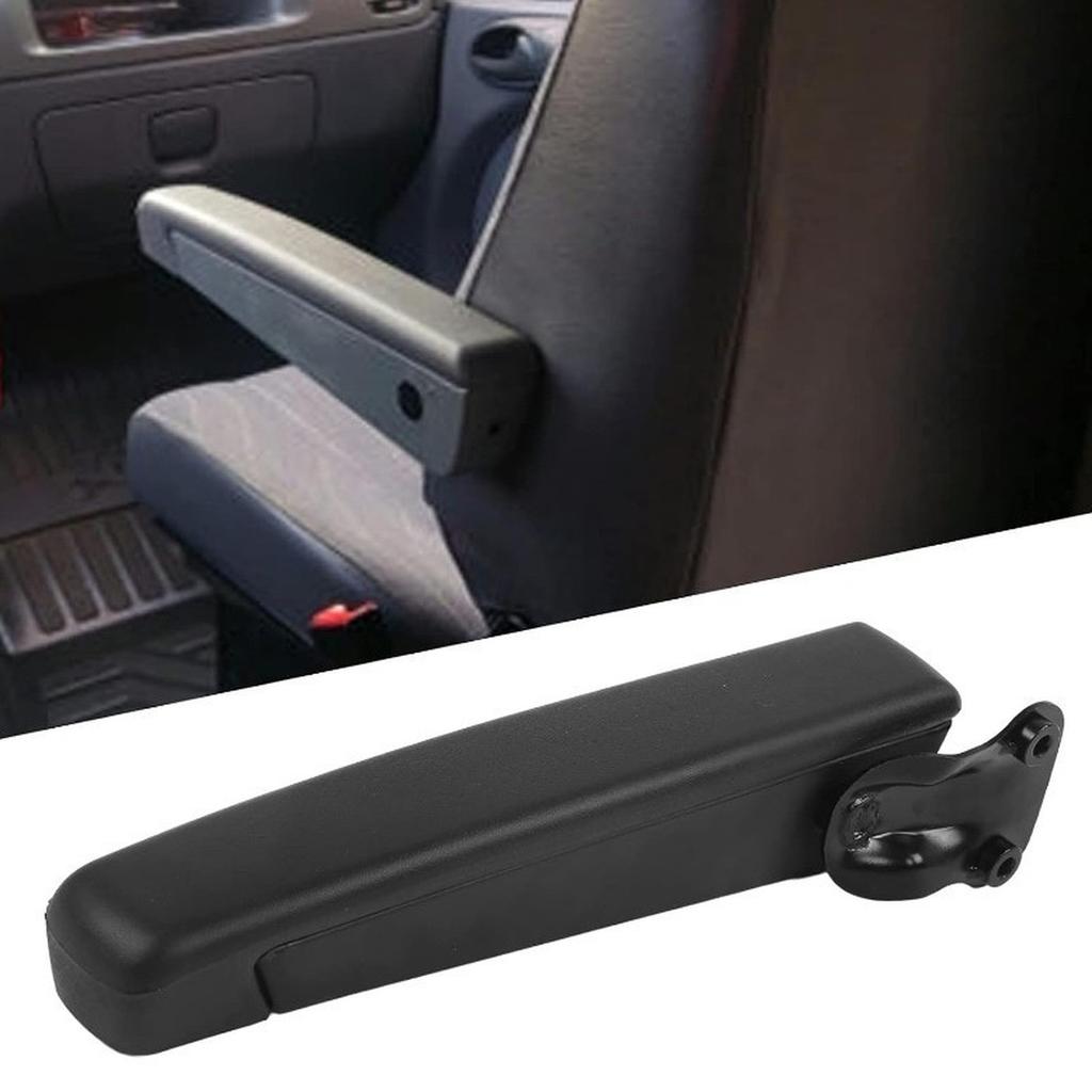 Car armrest adjustable angle seat armrest shockproof PU sponge black universal replacement car RV truck