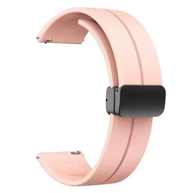 Magnetic Folding Buckle Band for Amazfit Bip 6 5 Active 2 GTR 4 3 Pro GTS 2e SmartWatch Silicone Strap for Amazfit Bip6 Bracelet