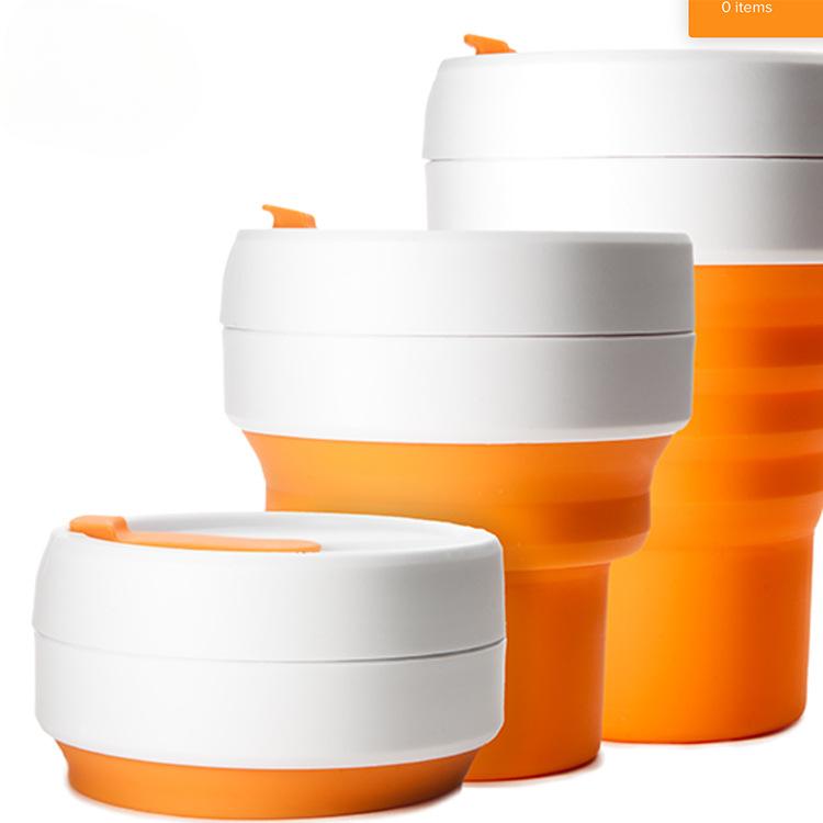 Silicone Coffee Cup Silicone Foldable Water Cup Pocket Cup Foldable Retractable Water Bottle Water Cup Travel Portable