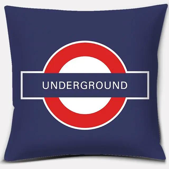Home Decor LOVE England Series Printed Square Polyester Pillowcase Cushion Cover Bedroom Living Room Ornament funda de almohada