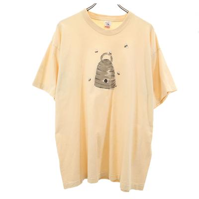 FRUIT OF THE LOOM 90s Old USA Made Bees Short Sleeve Single Stitch T-shirt Men's Used