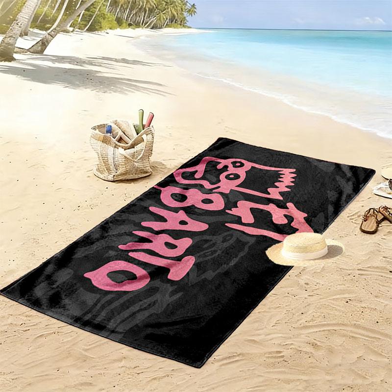 Bart Simpson Art Print Beach Towel, Large Soft Quick Dry Towel for Beach Camping Swimming