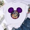Cartoon Disney Spoof Villains Princess Print Blouse Women 90S Tshirt Summer Harajuku White Ladies T Shirts Female Y2k Tops Gift