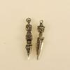 Vintage Brass Vajrakila Head Vajry Pestle Ornaments Keychains Charm Pendant Lucky Home Decorations