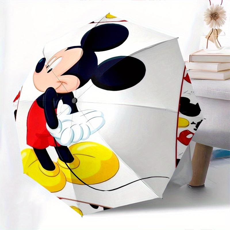 Mickey Mouse Automatic Opening and Closing Umbrella, Compact Travel Umbrella, Lightweight and Portable, Suitable for Beach Commuting Busines