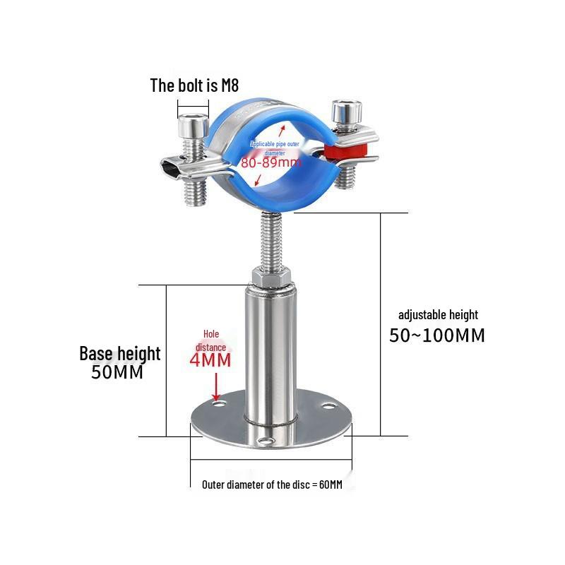Stainless Steel Pipe Fixing Bracket Clamp for Gas and Water Pipes