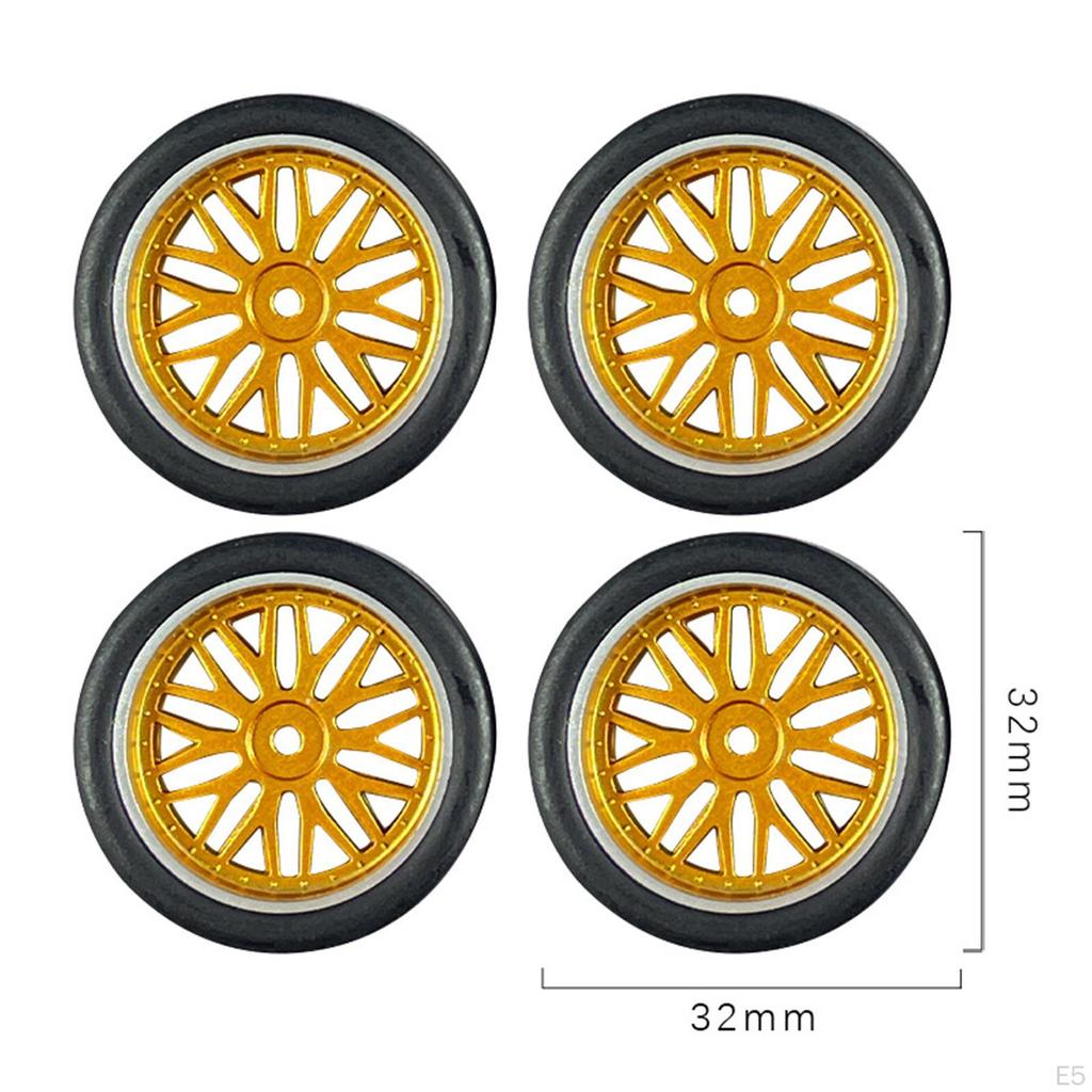 4 Pack RC Drift Tyres 32mm Diameter for 1/18 Scale Car