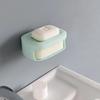 1PC No Need To Punch Soap Box Grey Rapid Draining Waterproof Creative Japanese Style Simple Soap Holder Thickening Material