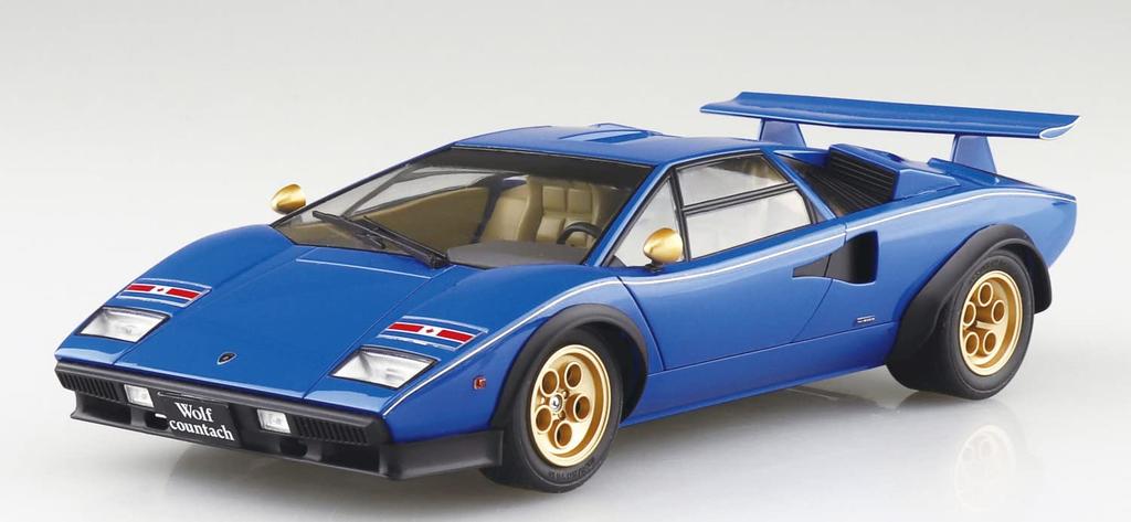 Aoshima Bunka Kyozai The Supercar Series 18 Wolf Countach 2 Plastic Model 1/24 No. '76 Ver.