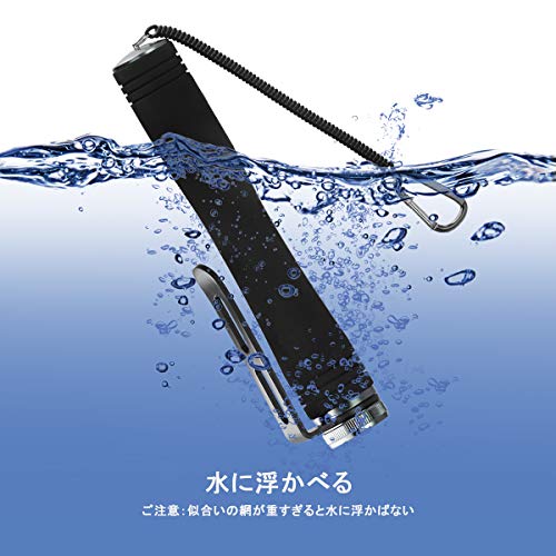 SANLIKE Landing Grip, Landing Shaft, Landing Net, Wading Grip, Landing Net Grip, Aluminum, EVA Grip with Hook, Ball Handle, Landing Pole, Gray