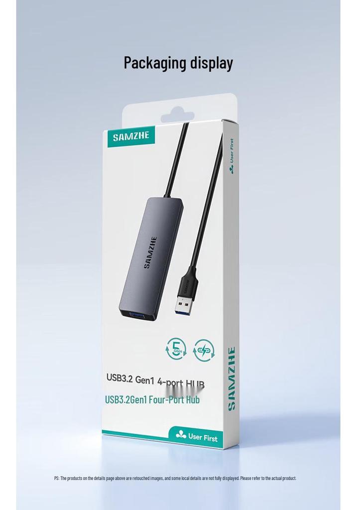 Shan Ze USB 3.2 Four-Port High-Speed Hub for Laptops