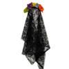 Simulação de Halloween Flor Headband Noiva Rosa Malha Cosplay Traje Acessórios para Cabeça