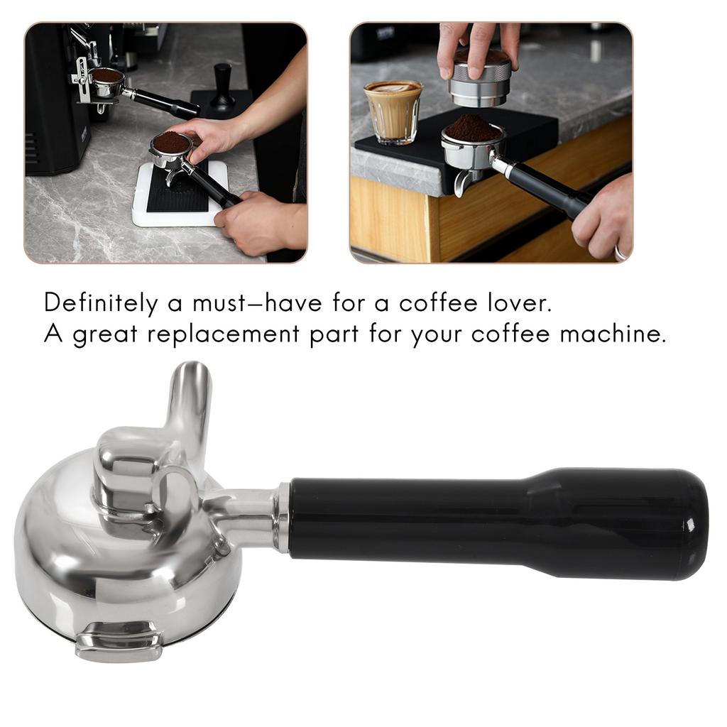 58MM Stainless Steel Coffee Machine Bottomless Filter Holder Portafilter for Rocket/ Expobar Double Mouth/ E61/ FAEMA