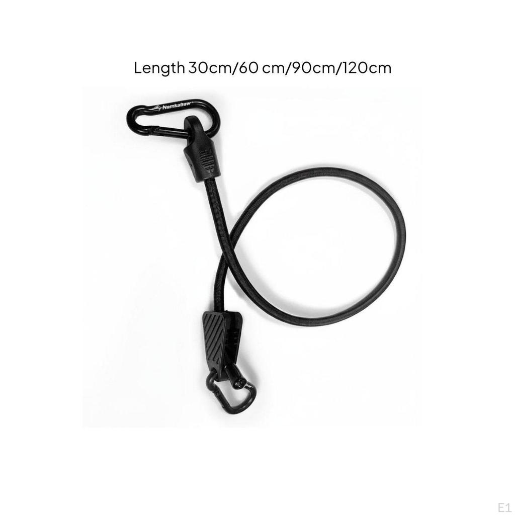 Cargo Bungee Strap WearResistant Adjustable Cord High Elastic Rope with Hooks for Campers,
