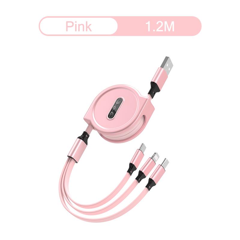 3 in 1 USB-Kabel Schnellladekabel USB Typ C Kabel für iPhone Samsung Huawei Xiaomi Micro USB Lightning Kabel Ladegerät