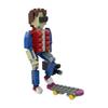 Gobricks MOC Marty McFly mit Skateboard und Kamera Bausteine Back to the Future Steine Modell Lernspielzeug Geschenk