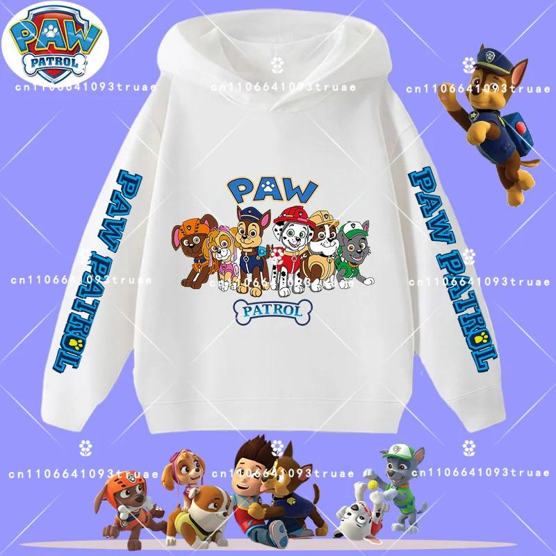 children's hooded sweatshirt with PAW Patrol cartoon print - boys' sport shirt, spring-autumn long-sleeved pullover, casual top