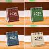 2025.6-2026.12 Mini Simple Calendar Creative Coil Calendar Planner Small Desk Calendar Desktop Decoration Office Stationery